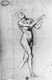 Studio di figura femminile (recto); Studio di figura maschile con spada e scudo (verso)