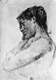 126. Studio di figura femminile (recto); Studio di figure per scena apocalittica (verso)