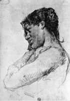 Studio di figura femminile (recto); Studio di figure per scena apocalittica (verso)